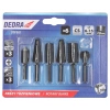 Frezy trzpieniowe do metalu i drewna, DEDRA 07F501 6szt zestaw, trzpień 6mm, HCS