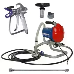 Zestaw agregat malarski z przedłużką, hydrodynamiczny, wysokociśnieniowy, bezpowietrzny, DEDRA DED7421 650W, 205bar, wąż 7,5m, przedłużka 50cm