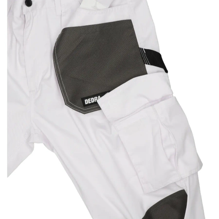 Spodnie ochronne DEDRA BH4SP-S S/48, białe, White line 190g/m2