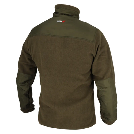 Bluza polarowa z wstawkami, polar DEDRA BH6PA-L 280g/m2, rozmiar L, kolor zielony
