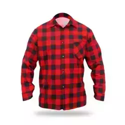 Koszula flanelowa DEDRA BH51F1-L czerwona, rozm.L, 100% bawełna