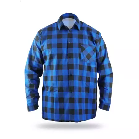 Koszula flanelowa DEDRA BH51F2-L niebieska, rozm.L, 100% bawełna
